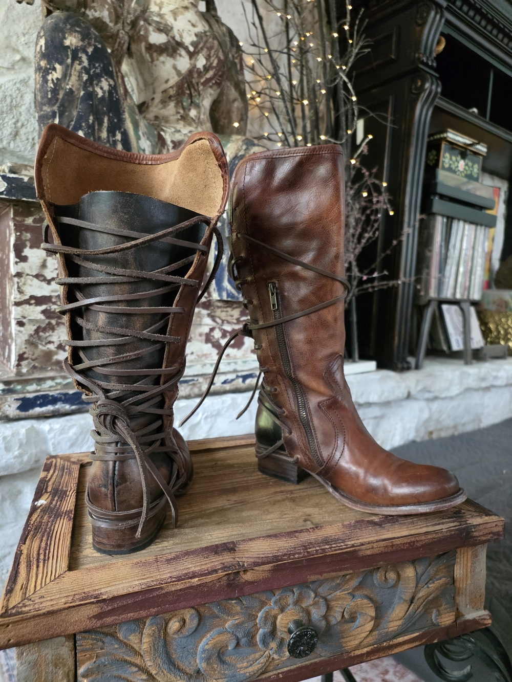 Freebird by Steven Brown Lace-Up Tall Leather Boots - Picture 9 of 11
